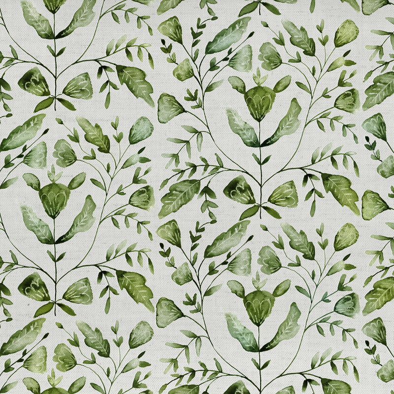 Floral Green Fabric - Juna Printed Cotton Fabric (By The Metre) Sage Voyage Maison