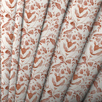 Floral Orange Fabric - Juna Printed Cotton Fabric (By The Metre) Terracotta Voyage Maison