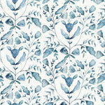 Abstract Blue Wallpaper - Juna  1.4m Wide Width Wallpaper (By The Metre) Denim Voyage Maison