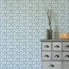 Abstract Blue Wallpaper - Juna  1.4m Wide Width Wallpaper (By The Metre) Denim Voyage Maison