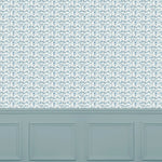 Abstract Blue Wallpaper - Juna  1.4m Wide Width Wallpaper (By The Metre) Denim Voyage Maison