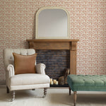 Abstract Orange Wallpaper - Juna  1.4m Wide Width Wallpaper (By The Metre) Terracotta Voyage Maison