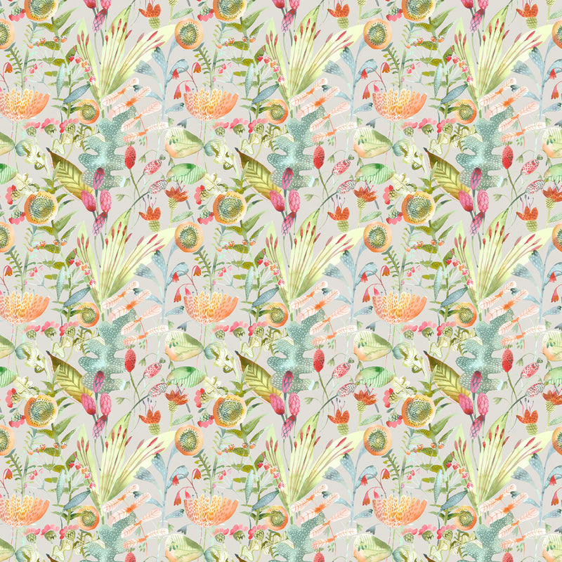 Voyage Maison June Blossom Floral Printed Oil Cloth Fabric (By The Metre) in Harvest