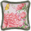 Floral Purple Cushions - Junelle Printed Ruched Cushion Cover Heather Voyage Maison