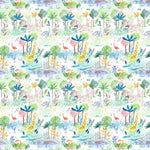 Voyage Maison Jungle Fun Printed Cotton Fabric in Primary