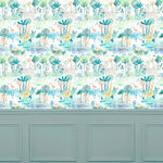 Voyage Maison Jungle Fun 1.4m Wide Width Wallpaper in Aqua