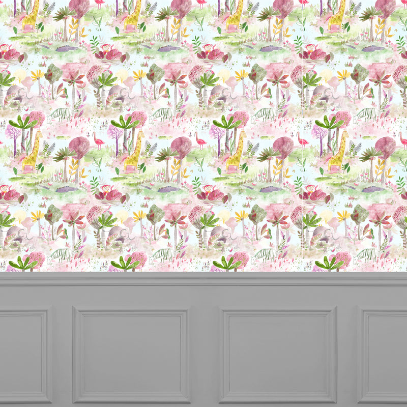 Voyage Maison Jungle Fun 1.4m Wide Width Wallpaper in Dusk