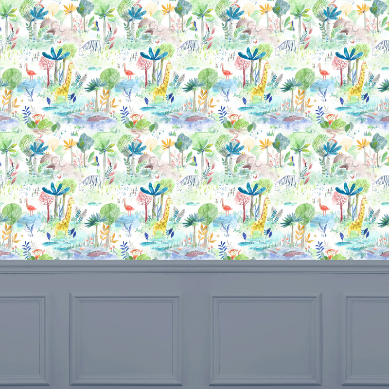 Voyage Maison Jungle Fun 1.4m Wide Width Wallpaper in Primary