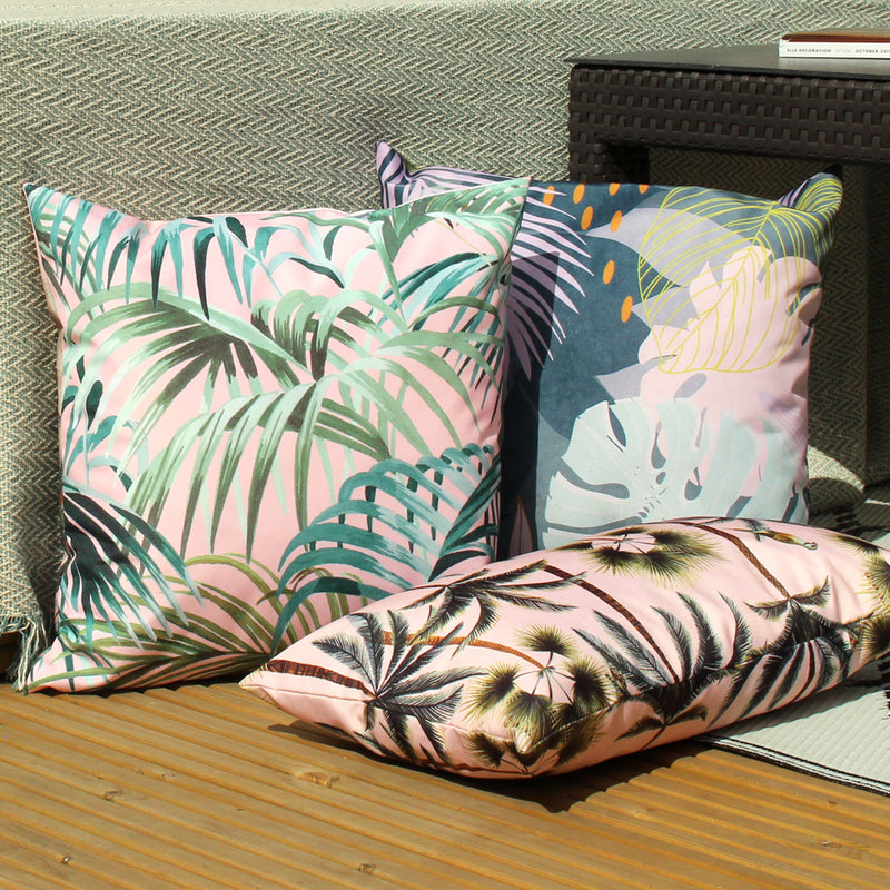 furn. Jungle Outdoor Cushion Cover in Blush/Forest