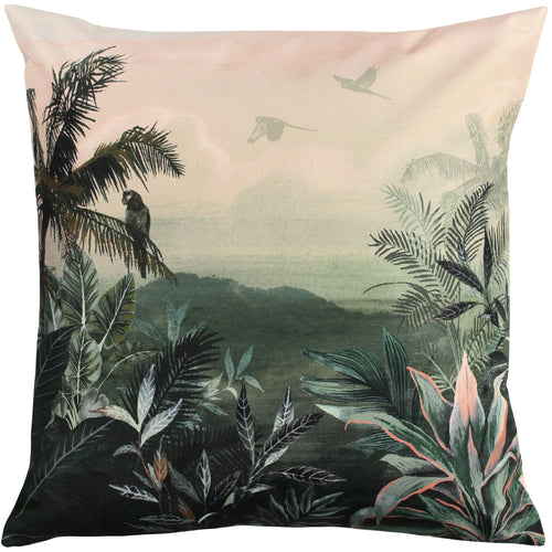Jungle Pink Cushions - Jungle Outdoor Cushion Cover Blush/Forest furn.