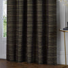 Plain Black Curtains - Jupiter Chenille Jacquard Eyelet Curtains Black/Gold Paoletti