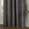 Plain Grey Curtains - Jupiter Chenille Jacquard Eyelet Curtains Graphite Paoletti