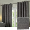 Plain Grey Curtains - Jupiter Chenille Jacquard Eyelet Curtains Graphite Paoletti