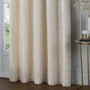 Plain Cream Curtains - Jupiter Chenille Jacquard Eyelet Curtains Ivory/Gold Paoletti