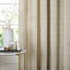 Plain Cream Curtains - Jupiter Chenille Jacquard Eyelet Curtains Ivory/Gold Paoletti
