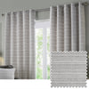 Plain Grey Curtains - Jupiter Chenille Jacquard Eyelet Curtains Silver Paoletti