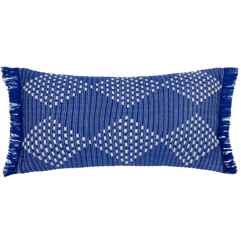 Geometric Blue Cushions - Kadie Outdoor/Indoor Woven Cushion Cover Cobalt furn.