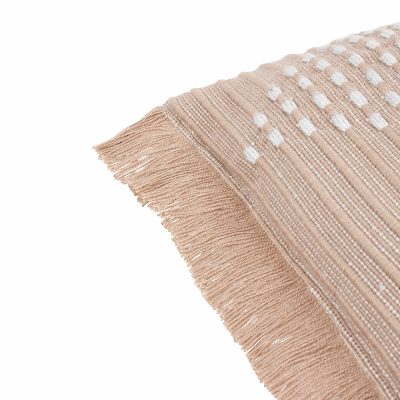 Geometric Beige Cushions - Kadie Outdoor/Indoor Woven Cushion Cover Natural furn.