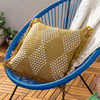 Geometric Gold Cushions - Kadie Outdoor/Indoor Woven Cushion Cover Gold furn.