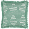 Geometric Green Cushions - Kadie Outdoor/Indoor Woven Cushion Cover Green furn.