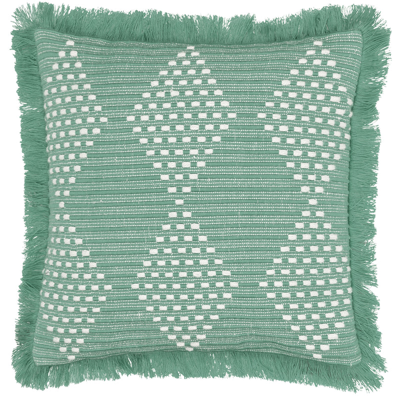 Geometric Green Cushions - Kadie Outdoor/Indoor Woven Cushion Cover Green furn.