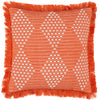 Geometric Orange Cushions - Kadie Outdoor/Indoor Woven Cushion Cover Orange furn.