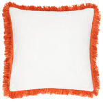 Geometric Orange Cushions - Kadie Outdoor/Indoor Woven Cushion Cover Orange furn.