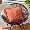 Geometric Orange Cushions - Kadie Outdoor/Indoor Woven Cushion Cover Orange furn.