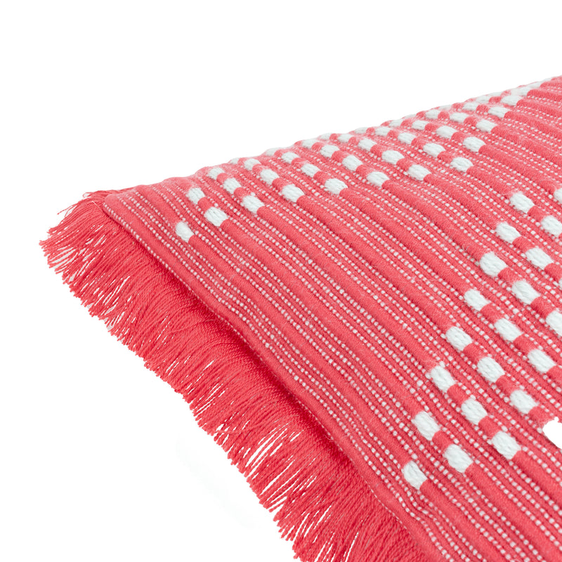 Geometric Pink Cushions - Kadie Outdoor/Indoor Woven Cushion Cover Pink furn.