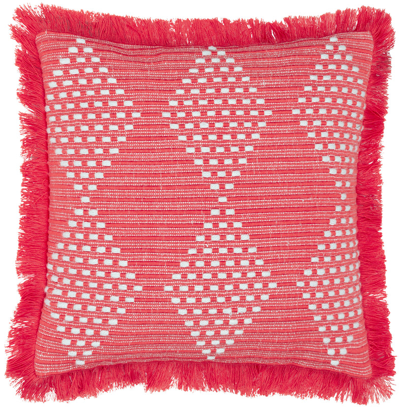 Geometric Pink Cushions - Kadie Outdoor/Indoor Woven Cushion Cover Pink furn.