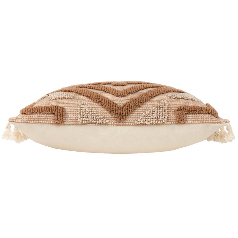 furn. Kalai Tuft Tasselled Cushion Cover in Cinnamon