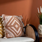 furn. Kalai Tuft Tasselled Cushion Cover in Cinnamon