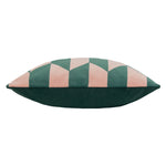 furn. Kalho Geometric Velvet Cushion Cover in Pink/Green