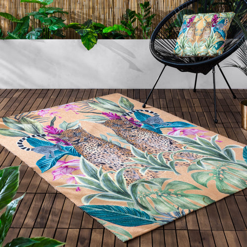 Animal Gold Rugs - Kali Leopards Indoor/Outdoor Washable Rug Gold Wylder