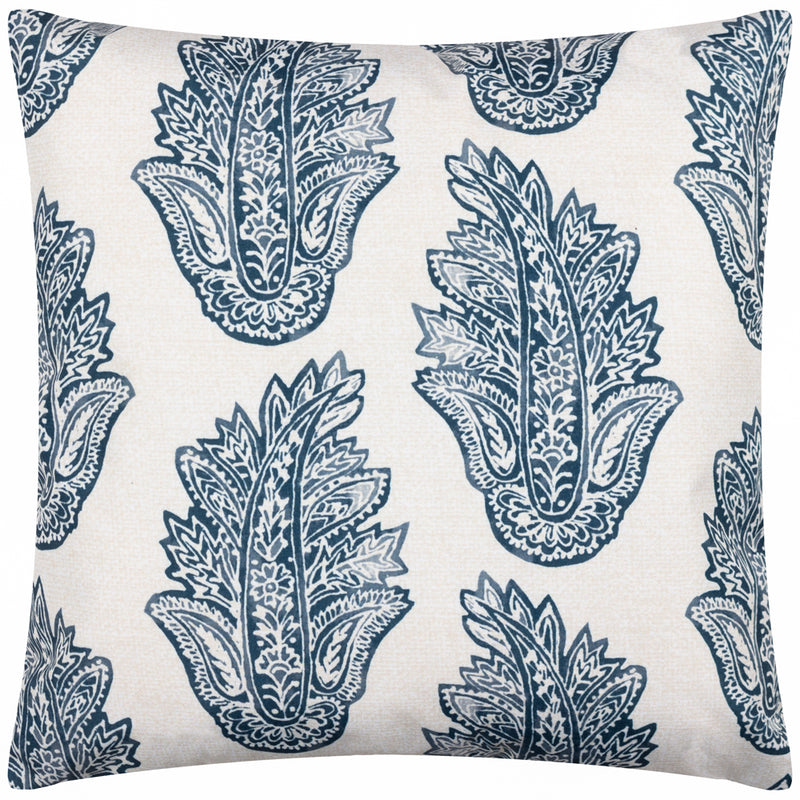 Paoletti Kalindi Paisley Outdoor Cushion Cover in Navy