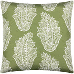 Paoletti Kalindi Paisley Outdoor Cushion Cover in Olive