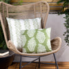 Paoletti Kalindi Paisley Outdoor Cushion Cover in Olive