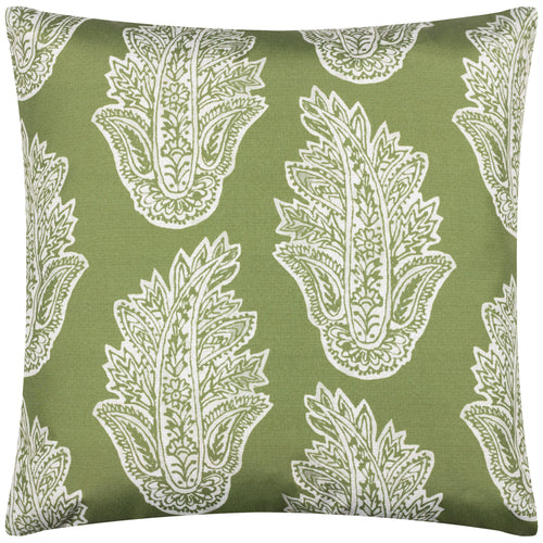 Paoletti Kalindi Paisley Outdoor Cushion Cover in Olive