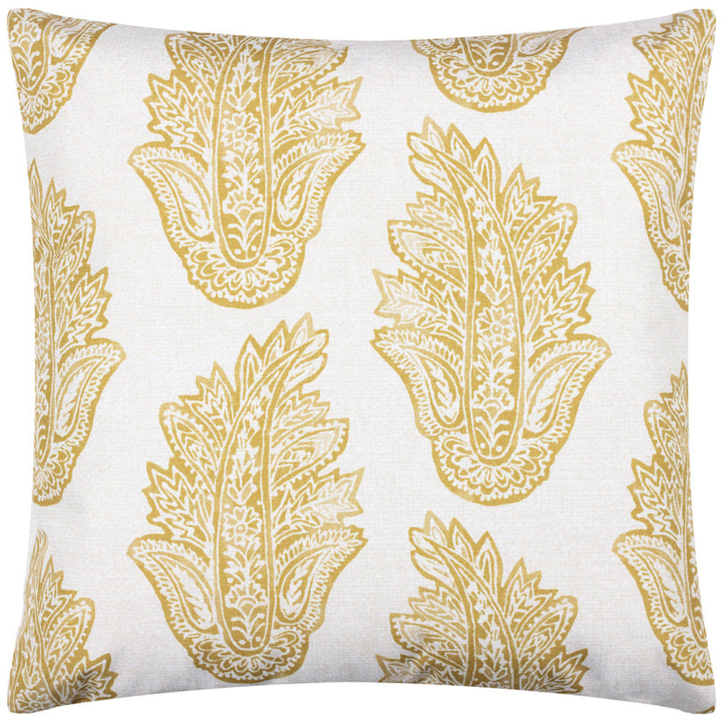 Paoletti Kalindi Paisley Outdoor Cushion Cover in Saffron