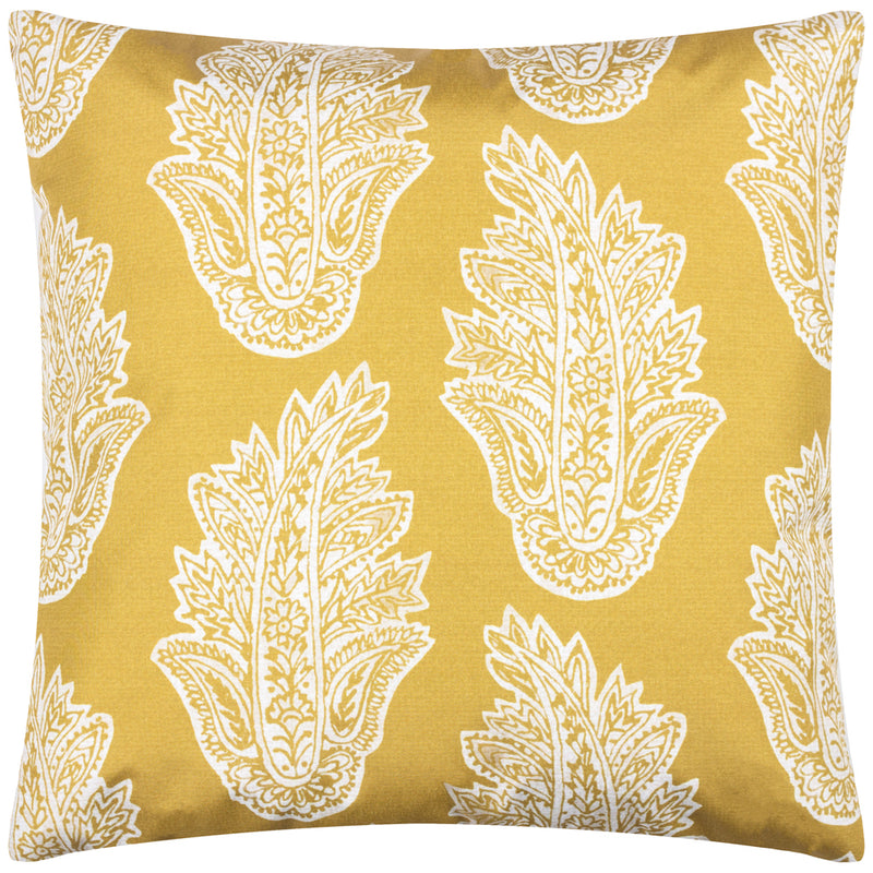 Paoletti Kalindi Paisley Outdoor Cushion Cover in Saffron