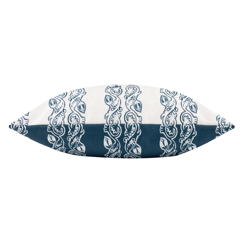 Paoletti Kalindi Stripe Outdoor Cushion Cover in Navy