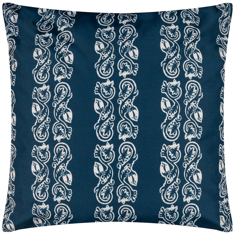 Paoletti Kalindi Stripe Outdoor Cushion Cover in Navy