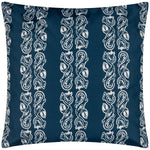 Abstract Blue Cushions - Kalindi Stripe Outdoor Cushion Cover Navy Paoletti