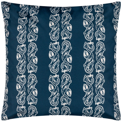 Abstract Blue Cushions - Kalindi Stripe Outdoor Cushion Cover Navy Paoletti