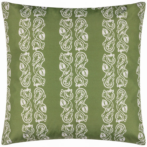 Paoletti Kalindi Stripe Outdoor Cushion Cover in Olive