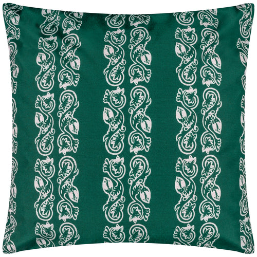 Abstract Green Cushions - Kalindi Stripe Outdoor Cushion Cover Teal Paoletti