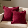Plain Red Cushions - Kallu Faux Fur Cushion Cover Berry Furn