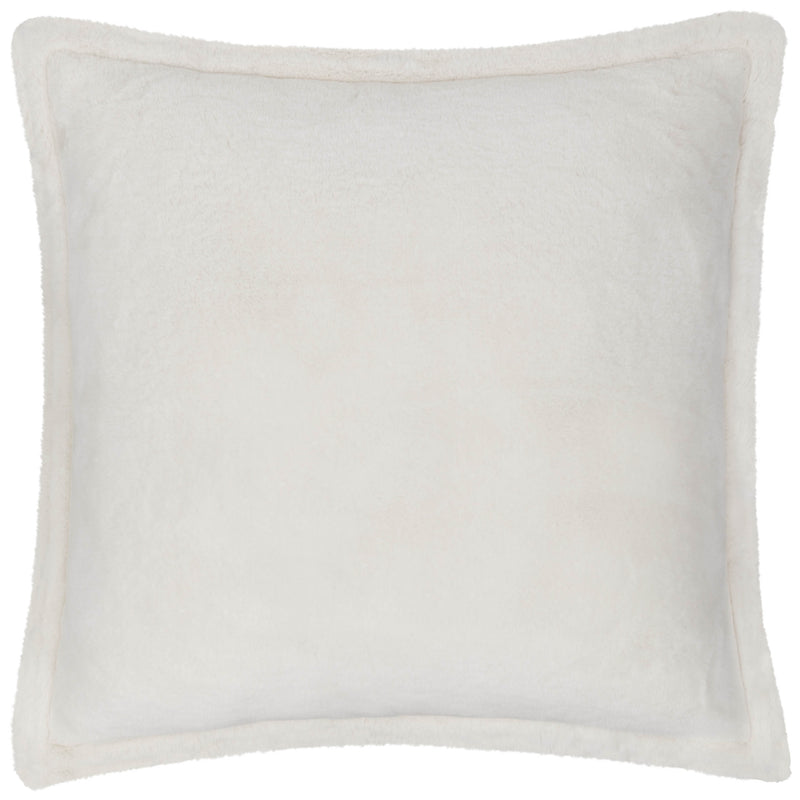 Plain White Cushions - Kallu Faux Fur Cushion Cover Ecru furn.