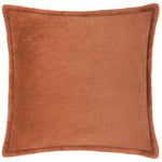 Plain Orange Cushions - Kallu Faux Fur Cushion Cover Rust furn.