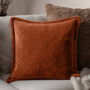 Plain Orange Cushions - Kallu Faux Fur Cushion Cover Rust Furn